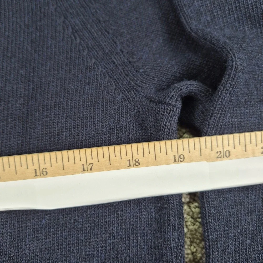 Barbour Sweater Mens S Navy Blue Leahill Roll Neck Wool Cotton Pullover NWT